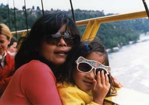 Mom & Jess in front of Niagra Falls, 1980